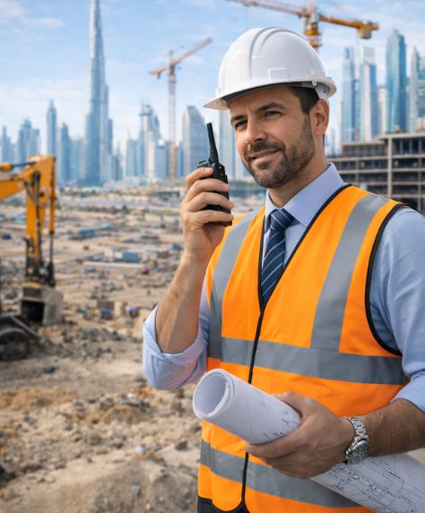 Construction Manager in UAE leading site execution contractor coordination and project delivery